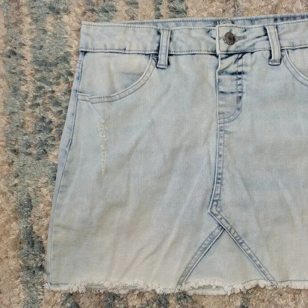 Justice Acid Wash Denim Skort sz 18